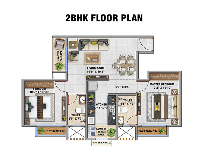Today Tattvam 1 BHK Layout Type 1